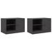 Meubles TV 2 pcs noir 67x39x44 cm acier - Photo n°2