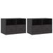 Meubles TV 2 pcs noir 67x39x44 cm acier - Photo n°2