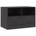 Meubles TV 2 pcs noir 67x39x44 cm acier - Photo n°7