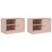 Meubles TV 2 pcs rose 67x39x44 cm acier - Photo n°2