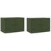 Meubles TV 2 pcs vert olive 67x39x44 cm acier - Photo n°2