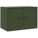 Meubles TV 2 pcs vert olive 67x39x44 cm acier - Photo n°5