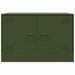 Meubles TV 2 pcs vert olive 67x39x44 cm acier - Photo n°6