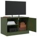 Meubles TV 2 pcs vert olive 67x39x44 cm acier - Photo n°4