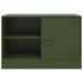 Meubles TV 2 pcs vert olive 67x39x44 cm acier - Photo n°5