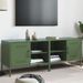 Meubles TV 2 pcs vert olive 68x39x50,5 cm acier - Photo n°1