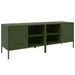 Meubles TV 2 pcs vert olive 68x39x50,5 cm acier - Photo n°2