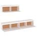 Meubles TV 3 pcs Blanc Bois massif de pin 3 - Photo n°4