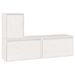 Meubles TV 3 pcs Blanc Bois massif de pin - Photo n°2