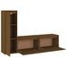 Meubles TV 3 pcs Marron miel Bois massif de pin 2 - Photo n°3