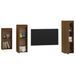 Meubles TV 3 pcs Marron miel Bois massif de pin 3 - Photo n°4