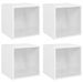 Meubles TV 4 pcs Blanc 37x35x37 cm - Photo n°1