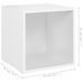 Meubles TV 4 pcs Blanc 37x35x37 cm - Photo n°8