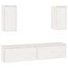 Meubles TV 4 pcs Blanc Bois massif de pin - Photo n°1