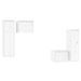 Meubles TV 4 pcs Blanc Bois massif de pin - Photo n°2