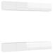 Meubles TV 4 pcs Blanc brillant 100x30x30 cm Bois d'ingénierie - Photo n°2