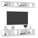 Meubles TV 4 pcs Blanc brillant 100x30x30 cm Bois d'ingénierie - Photo n°3