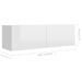 Meubles TV 4 pcs Blanc brillant 100x30x30 cm Bois d'ingénierie - Photo n°8