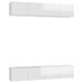 Meubles TV 4 pcs Blanc brillant 80x30x30 cm - Photo n°2