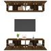 Meubles TV 4 pcs Chêne marron 80x30x30 cm Bois d'ingénierie - Photo n°5