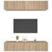 Meubles TV 4 pcs Chêne Sonoma 80x30x30 cm Bois d'ingénierie - Photo n°4