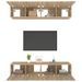 Meubles TV 4 pcs Chêne Sonoma 80x30x30 cm Bois d'ingénierie - Photo n°5