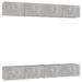 Meubles TV 4 pcs Gris béton 100x30x30 cm Bois d'ingénierie - Photo n°2