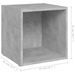 Meubles TV 4 pcs Gris béton 37x35x37 cm - Photo n°8