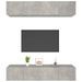 Meubles TV 4 pcs Gris béton 80x30x30 cm Bois d'ingénierie - Photo n°4