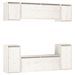 Meubles TV 6 pcs Blanc Bois massif de pin - Photo n°2