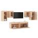 Meubles TV 6 pcs Bois massif de pin - Photo n°4