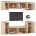 Meubles TV 6 pcs Bois massif de pin - Photo n°4