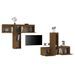 Meubles TV 6 pcs Marron miel Bois massif de pin - Photo n°4