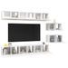 Meubles TV 8 pcs Blanc brillant - Photo n°3