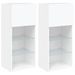 Meubles TV avec lumières LED 2 pcs blanc 40,5x30x90 cm - Photo n°1