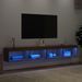 Meubles TV avec lumières LED 2 pcs chêne marron 100x30x30 cm - Photo n°4