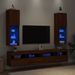 Meubles TV avec lumières LED 2 pcs chêne marron 30,5x30x102 cm - Photo n°4