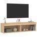 Meubles TV avec lumières LED 2 pcs chêne sonoma 60x30x30 cm - Photo n°6