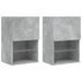 Meubles TV avec lumières LED 2 pcs gris béton 40,5x30x60 cm - Photo n°1