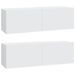 Meubles TV muraux 2 pcs blanc 100x30x30 cm bois d'ingénierie - Photo n°2