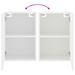 Meubles TV muraux 2 pcs blanc 40,5x30x60 cm bois d'ingénierie - Photo n°10