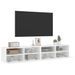 Meubles TV muraux 2 pcs blanc 80x30x30 cm bois d'ingénierie - Photo n°6