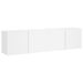 Meubles TV muraux 2 pcs blanc 80x30x41 cm - Photo n°1