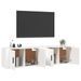 Meubles TV muraux 2 pcs blanc 80x34,5x40 cm - Photo n°3