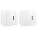 Meubles TV muraux 2 pcs Blanc brillant 40x34,5x40 cm - Photo n°1