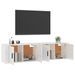 Meubles TV muraux 2 pcs blanc brillant 80x34,5x40 cm - Photo n°3