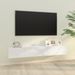 Meubles TV muraux 2 pcs Blanc brillant Bois d'ingénierie - Photo n°1