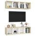 Meubles TV muraux 2 pcs Blanc et chêne sonoma 2 - Photo n°3