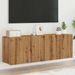 Meubles TV muraux 2 pcs chêne artisanal 60x30x41 cm - Photo n°1