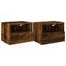 Meubles TV muraux 2 pcs chêne fumé 40x30x30cm bois d'ingénierie - Photo n°1